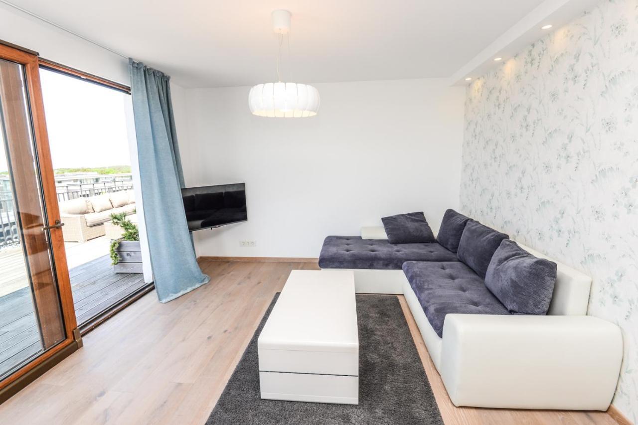 Sea View Penthouse Terrace Palanga Old Town Apartment Luaran gambar
